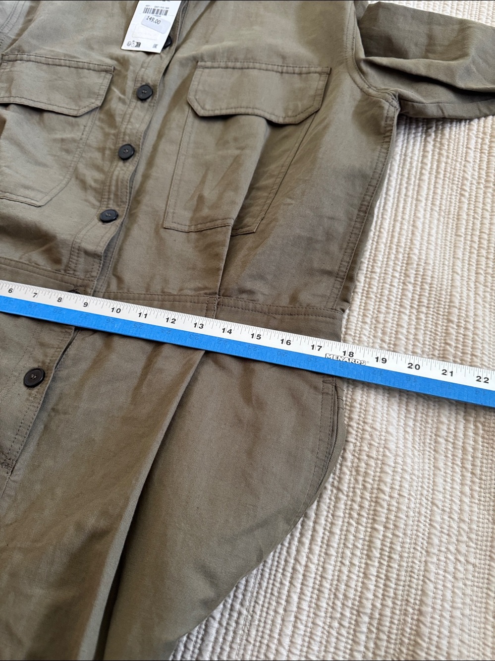 Zara Olive Green Utility Jumpsuit with Contrasting Side Pockets - Picture 10 of 10